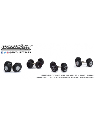 Coche de metal en miniatura Conjunto de ruedas y neumáticos "Chevrolet" Wheel & Tire Packs Series 5 Greenlight 1/64