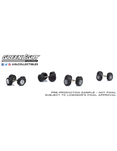 Coche de metal en miniatura Conjunto de ruedas y neumáticos "Ford Bronco" Wheel & Tire Packs Series 5 Greenlight 1/64