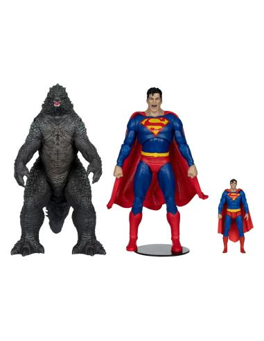 McFarlane Toys DC Justice League Monsterverse DC Multiverse Pack de 2 Figuras Superman Vs. Godzilla 30 cm
