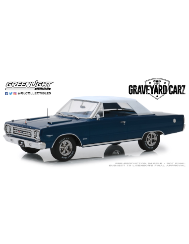 Coche de metal en miniatura Plymouth Belvedere GTX Serie TV Graveyard Carz (1967) Greenlight 1/18