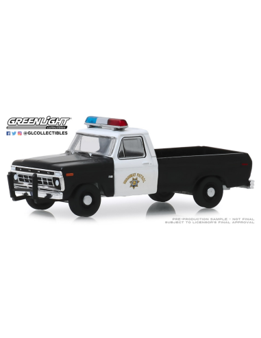 Coche de metal en miniatura Ford F-100 - California Highway Patrol (1975) Greenlight 1/64