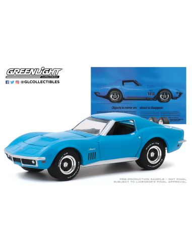 Coche de metal en miniatura Chevrolet Corvette serie Vintage Ad Cars - version BFGoodrich Greenlight 30137