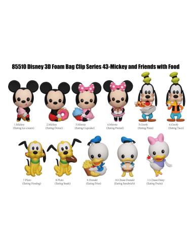 Monogram Int. Mickey & Friends Colgantes PVC 3D Mickey & Friends with Food Series 43 Expositor (24)