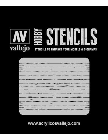 VALLEJO STENCIL STTX006 WOOD TEXTURE # 1