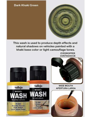 VALLEJO MODEL WASH 76520 DARK KHAKI GREEN