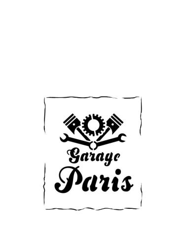 VALLEJO STENCIL STLET001 VINTAGE GARAGE SIGN 125