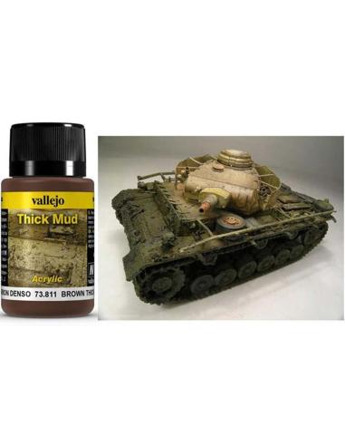 VALLEJO WEATHERING 73811 BROWN THICK MUD 40ML
