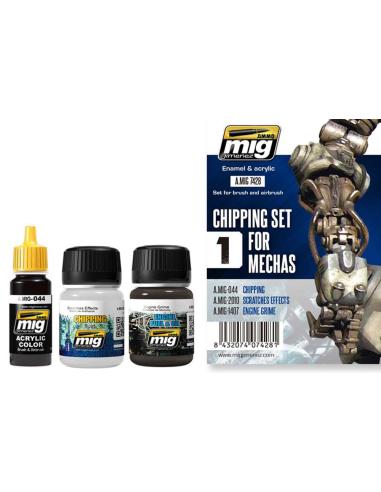 AMMO BY MIG JIMENEZ CHIPPING SET FOR MECHAS 7428