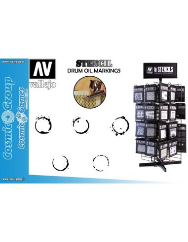 VALLEJO STENCIL STAFV002 DRUM OIL MARKINGS