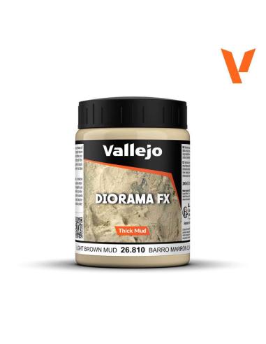 VALLEJO DIORAMA EFFECTS 26810 LIGHT BR SPLS MUD