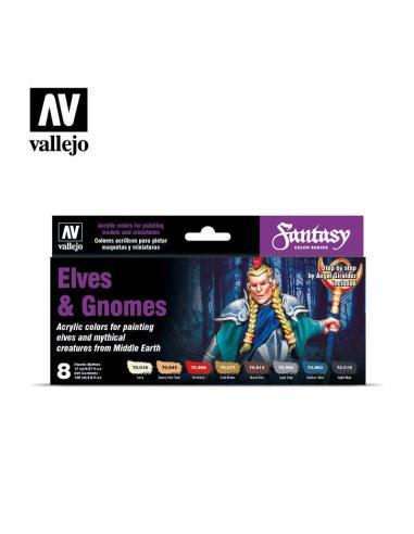VALLEJO ELVES AND GNOMES (8) COLOR SET 70242