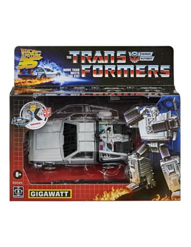 HASBRO Figura Gigawatt Delorean Regreso al Futuro Transformers 14cm