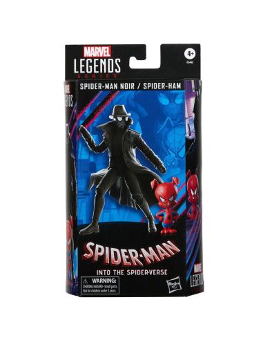HASBRO Set 2 figuras Spiderman Noir y Spider Ham Spiderman Into the Spider-Verse Marvel Legends 15cm