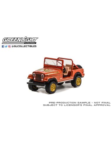 Coche de metal en miniatura Jeep CJ-7 Golden Eagle (1981) All-Terrain Series 13 Greenlight 1/64