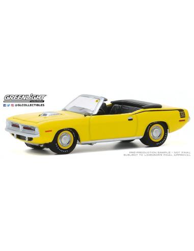 Coche de metal en miniatura Plymouth HEMI Cuda Convertible (1970) Mecum Auctions Greenlight 1/64