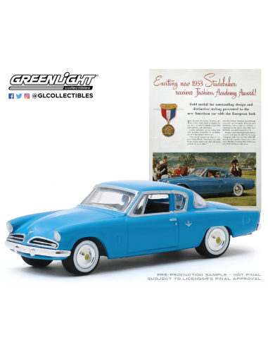 Coche de metal en miniatura Studebaker Commander "Vintage Ad Cars Series 2" (1953) Greenlight 1/64