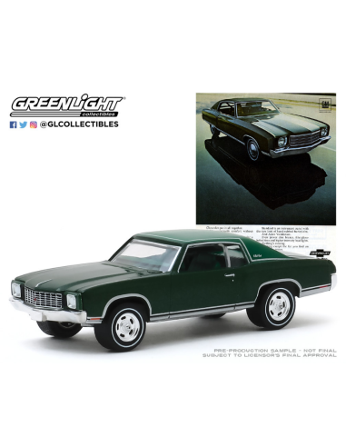 Coche de metal en miniatura Chevrolet Monte Carlo "Vintage Ad Cars Series 2" (1970) Greenlight 1/64