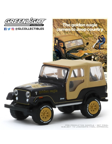 Coche de metal en miniatura Jeep CJ-5 Golden Eagle "Vintage Ad Cars Series 2" (1977) Greenlight 1/64