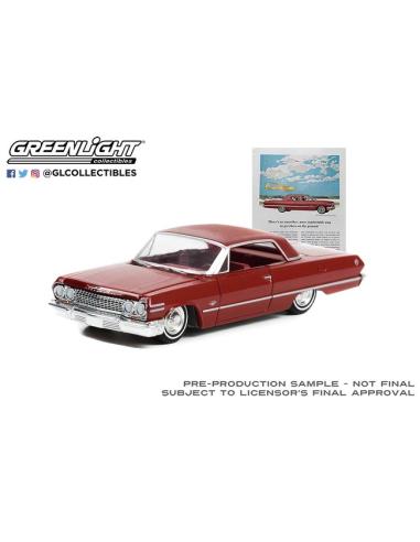 Coche de metal en miniatura Chevrolet Impala Sport Coupe "Vintage Ad Cars Series 7" (1963) Greenlight 1/64