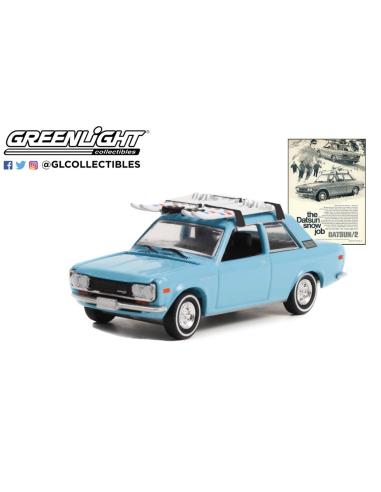 Coche de metal en miniatura Datsun 510 Porta esquís "Vintage Ad Cars Series 7" (1970) Greenlight 1/64