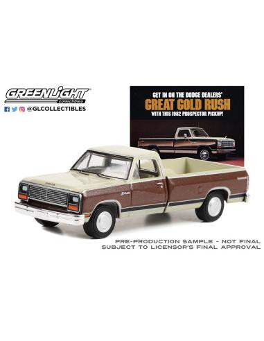 Coche de metal en miniatura Dodge Ram D-150 Prospector "Vintage Ad Cars Series 8" (1982) Greenlight 1/64