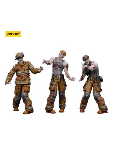 Joy Toy (CN) Zombie Pack de 3 Figuras Dark Source Firefighters 8 cm