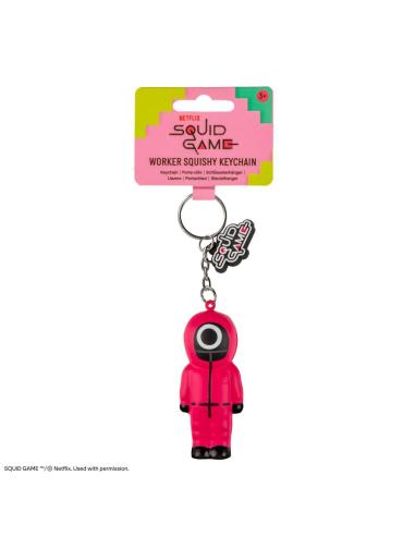SQUID GAME WORKER SQUISHY KEYCHAIN