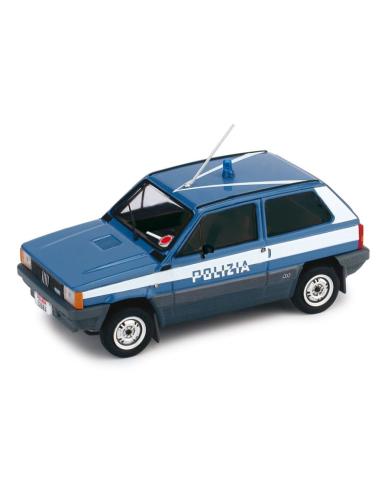 Coche de metal en miniatura Fiat Panda 4x4 "Polizia Stradale" (1983) Brumm R472 escala 1/43