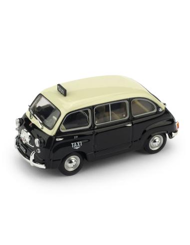 Coche de metal en miniatura Fiat 600D Multipla "Taxi de Genova" (1960) Brumm 1/43
