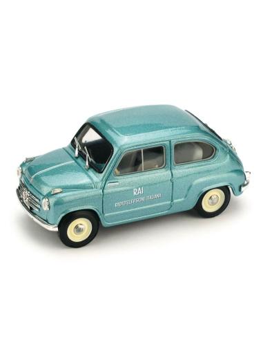 Coche de metal en miniatura Fiat 600 "RAI Radiotelevisione Italiana" (1960) Brumm 1/43