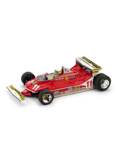 Coche de metal en miniatura Ferrari 312 T4 "GP. Mónaco" nº 11 Jody Scheckter (1979) Brumm 1:43