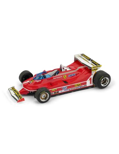 Coche de metal en miniatura Ferrari 312 T5 "GP. Mónaco" nº 1 Jody Scheckter (1980) Brumm 1:43