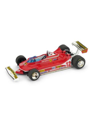 Coche de metal en miniatura Ferrari 312 T4 "GP. Usa Oeste" nº 12 Gilles Villeneuve (1979) Brumm 1:43