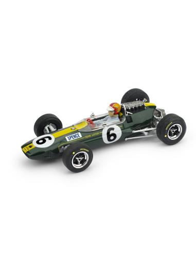 Coche de metal en miniatura Lotus 33 "GP. Gran Bretaña" nº 6 Mike Spence (1965) Brumm 1:43