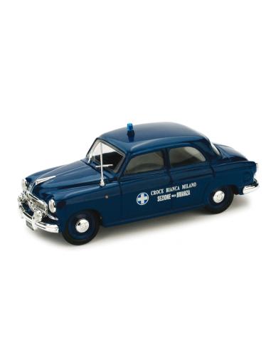 Coche de metal en miniatura Fiat 1400 "Automedica Croce Blanca Milano" (1950) Brumm 1/43