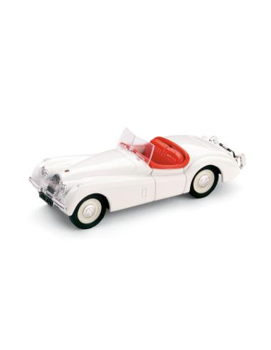 Coche de metal en miniatura Jaguar XK120 Roadster Abierto (1948) Brumm R101-01 escala 1/43