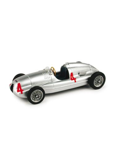 Coche de metal en miniatura Auto Union Tipo C 16 cil. Ruedas Gemelas nº 6 (1936) Brumm R110 escala 1/43