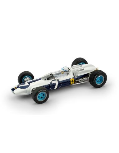 Coche de metal en miniatura Ferrari 158 F1 "2º GP. México" nº 7 John Surtees (1964) Brumm R291-CH escala 1/43