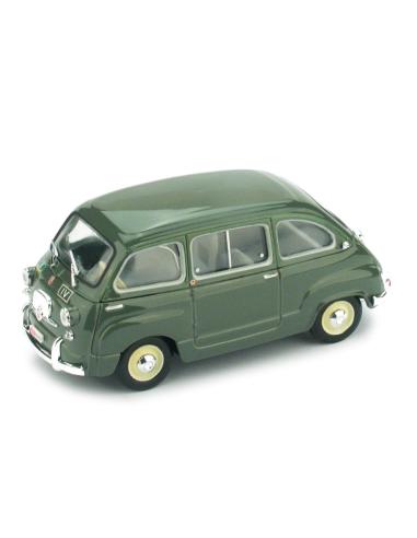 Coche de metal en miniatura Fiat 600D Multipla Polizia Stradale (1960) Brumm 1/43