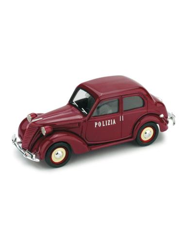 Coche de metal en miniatura Fiat 1100E "Polizia Stradale" (1950) Brumm 1/43
