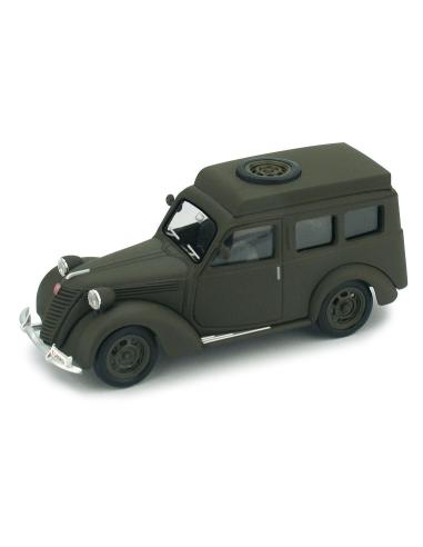 Coche de metal en miniatura Fiat 1100 Furgón "Carabinieri Radio" (1950) Brumm R460 escala 1/43