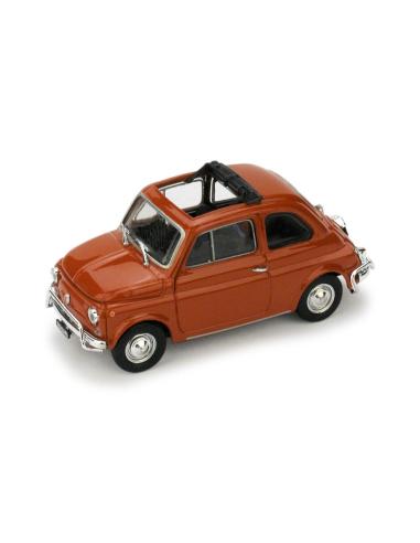 Coche de metal en miniatura Fiat 500L Techo Abierto (1968) Brumm R464-01 escala 1/43