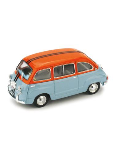 Coche de metal en miniatura Fiat 600D Multipla "Operazione San Gennaro" (1966) Brumm R469 escala 1/43