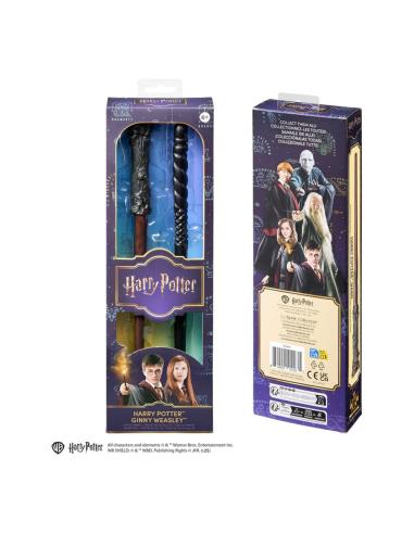 Noble Collection Harry Potter Paquete doble de varitas de juego de rol Harry Potter & Ginny Weasley 30 cm