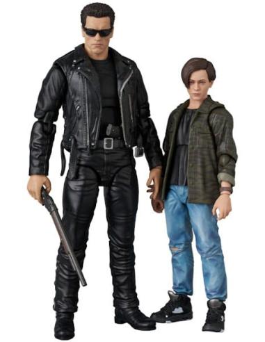 Medicom Terminator 2 Figura MAFEX T-800 (T2 Ver.) & John Connor 16 cm