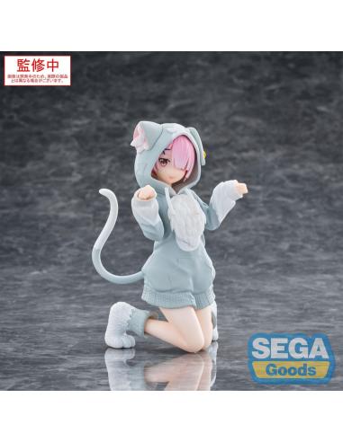 Sega Re:Zero Starting Life in Another World Estatua PVC Yumemirize Ram Mofumofu Pack 11 cm