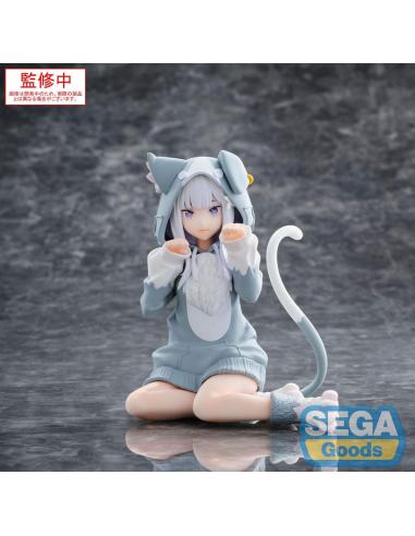 Sega Re:Zero Starting Life in Another World Estatua PVC Yumemirize Emilia Mofumofu Pack 11 cm