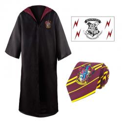 Set tunica + corbata + tatuaje Gryffindor Harry Potter - Imagen 1