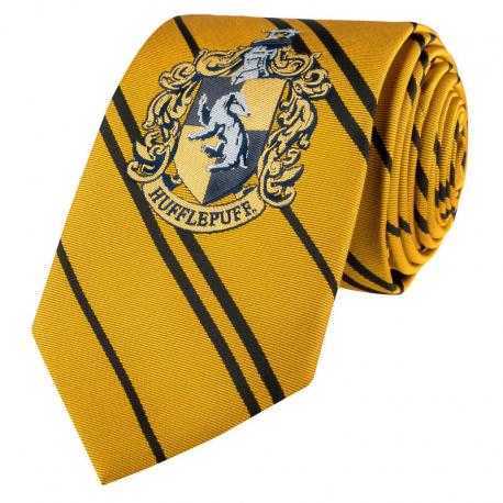 Corbata Hufflepuff Harry Potter logo tejido - Imagen 1