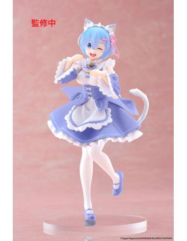 Taito Prize Re:Zero Starting Life in Another World Coreful Estatua PVC Rem Cat Maid Ver. Renewal 18 cm